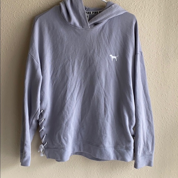 PINK Victoria's Secret Tops - PINK lace up hoodie